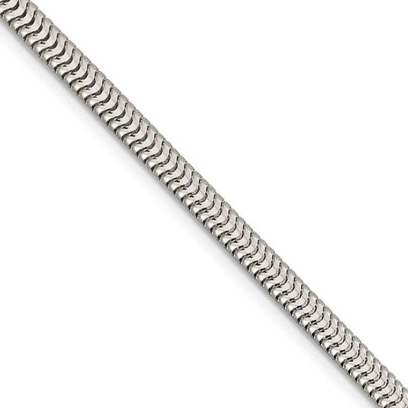 4mm Sterling Silver Solid Classic Round Snake Chain...